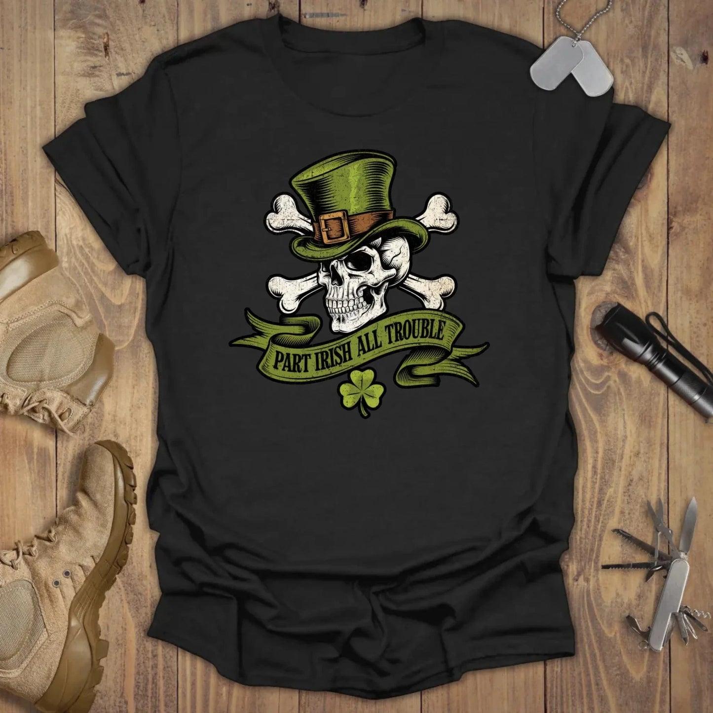 Part Irish Part Trouble T-shirt Black