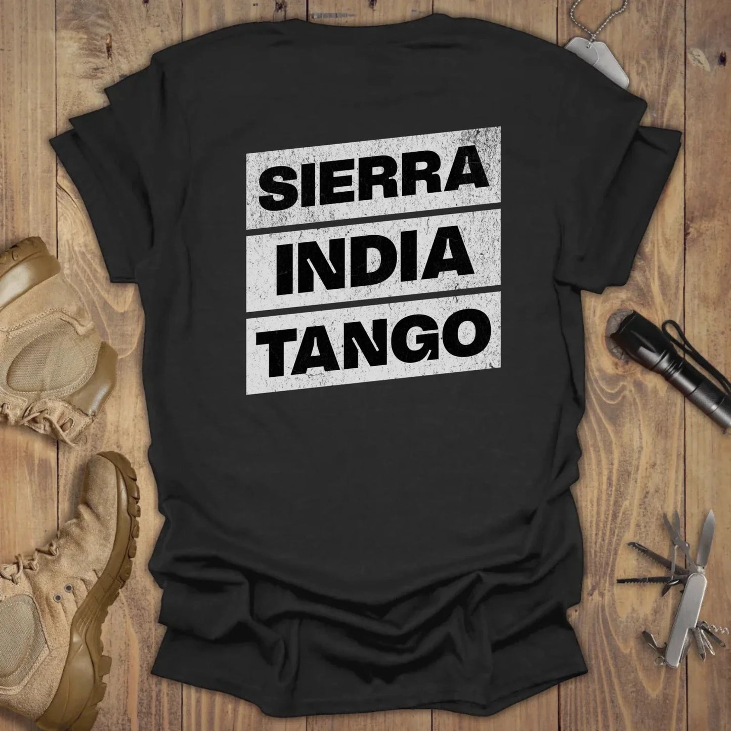 SIT T-shirt Back Print Black