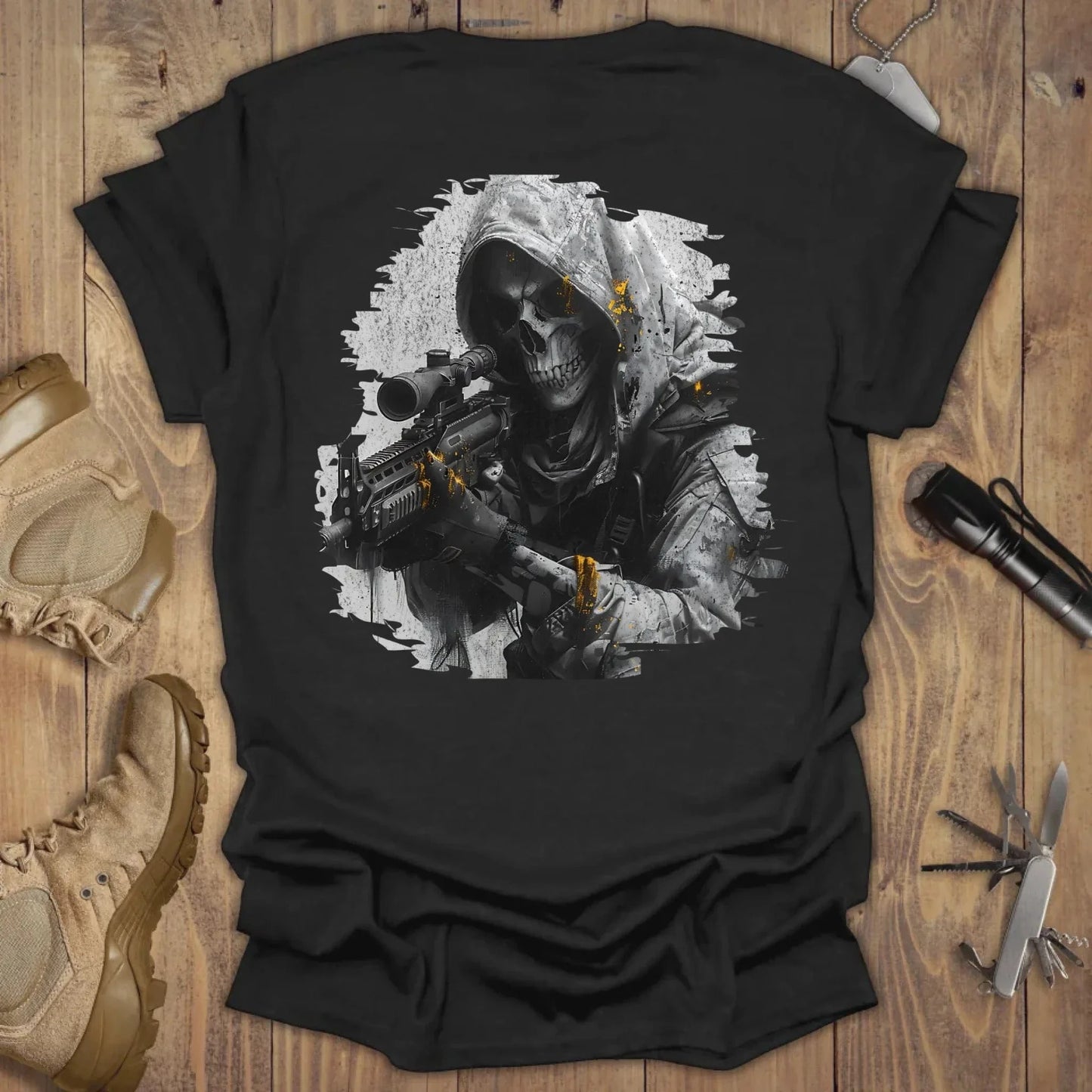 Silent Killer T-shirt Back Print Black