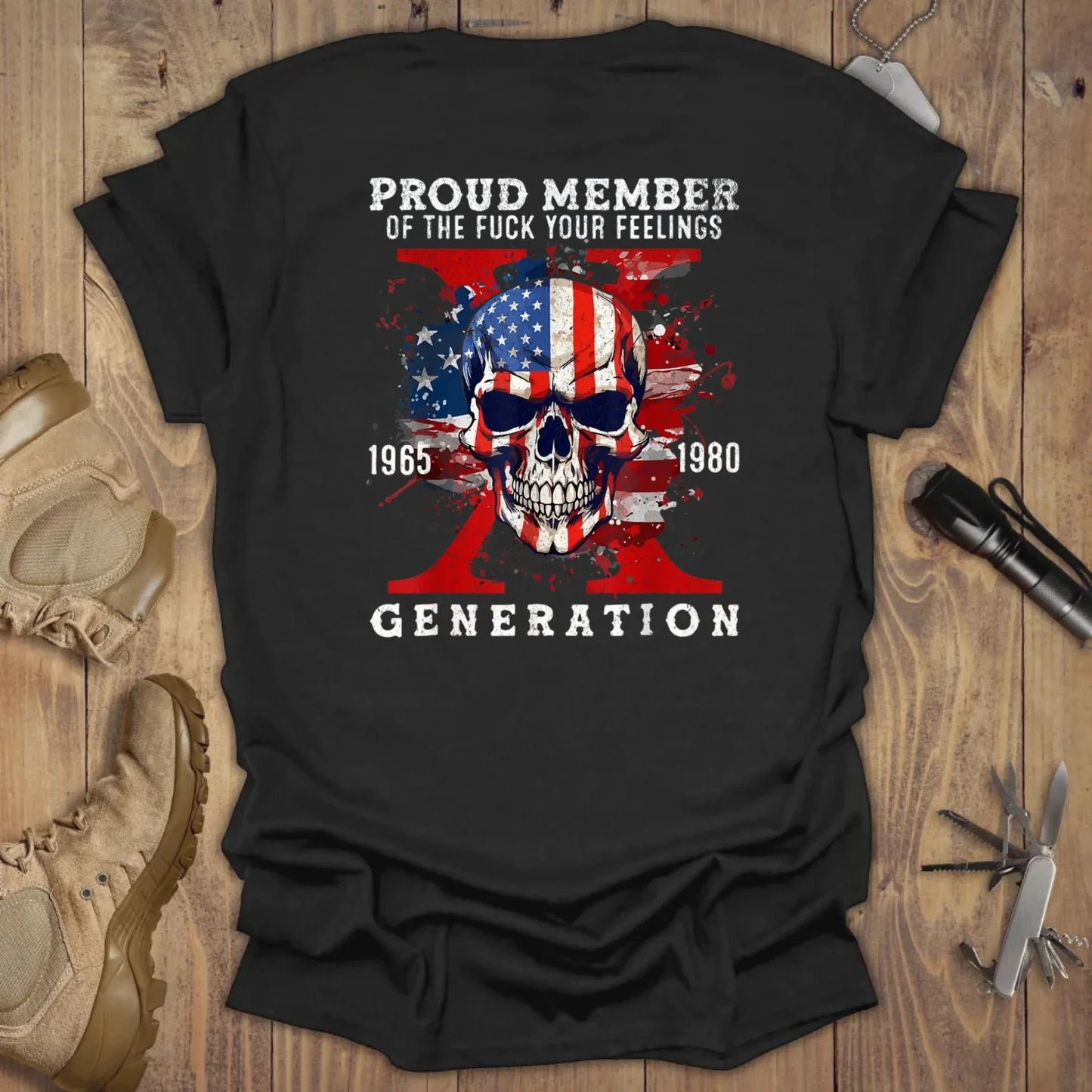 F* Your Feelings Generation T-shirt Back Print Black