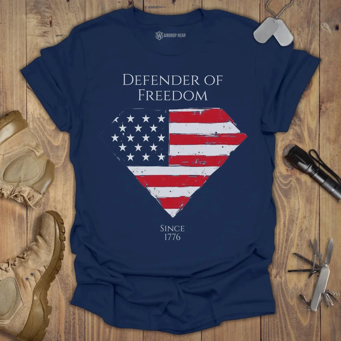 Defender Of Freedom T-shirt Navy