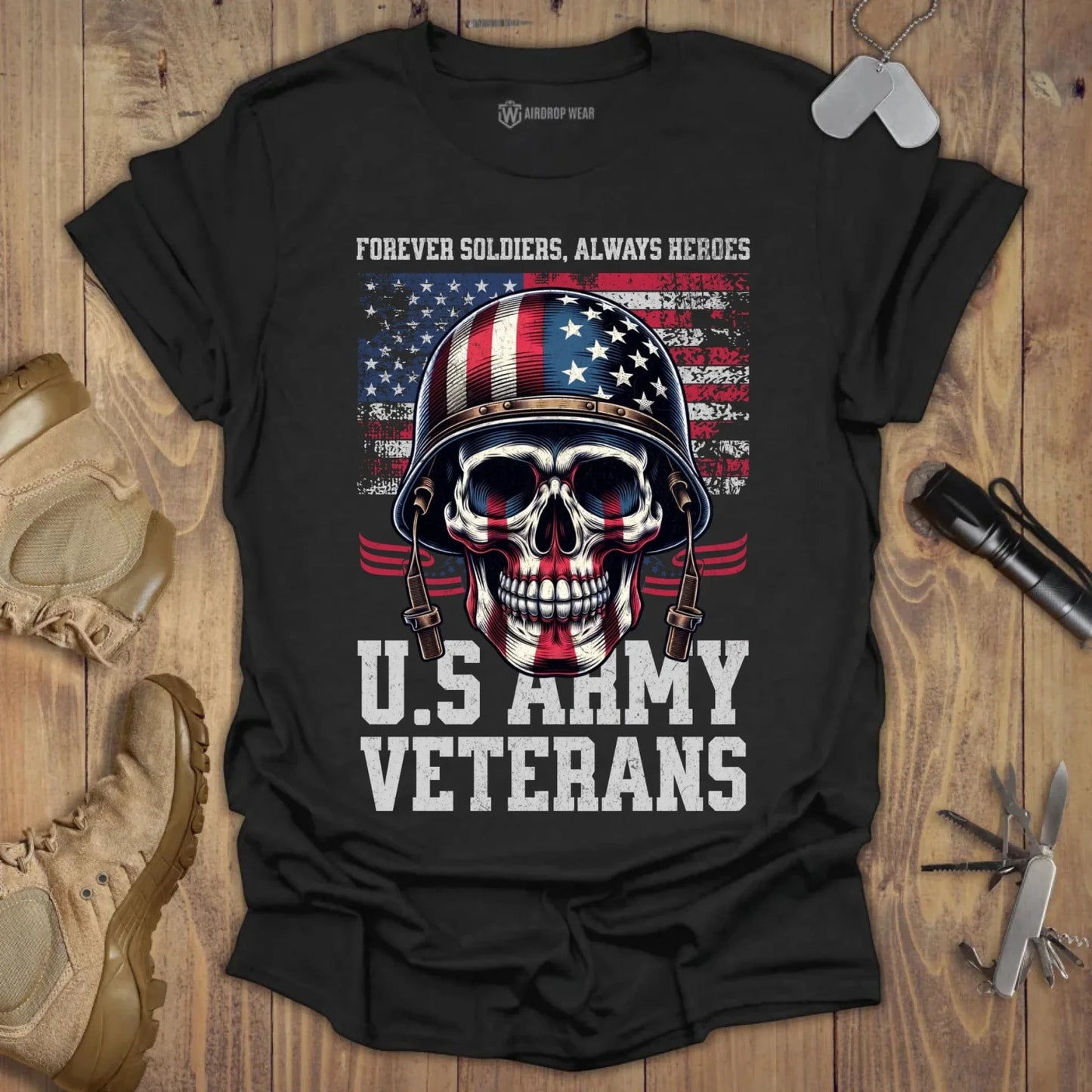US Army Veterans T-shirt Black