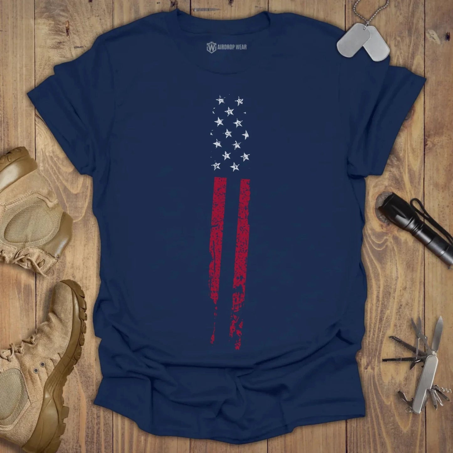Us Flag T-shirt Navy