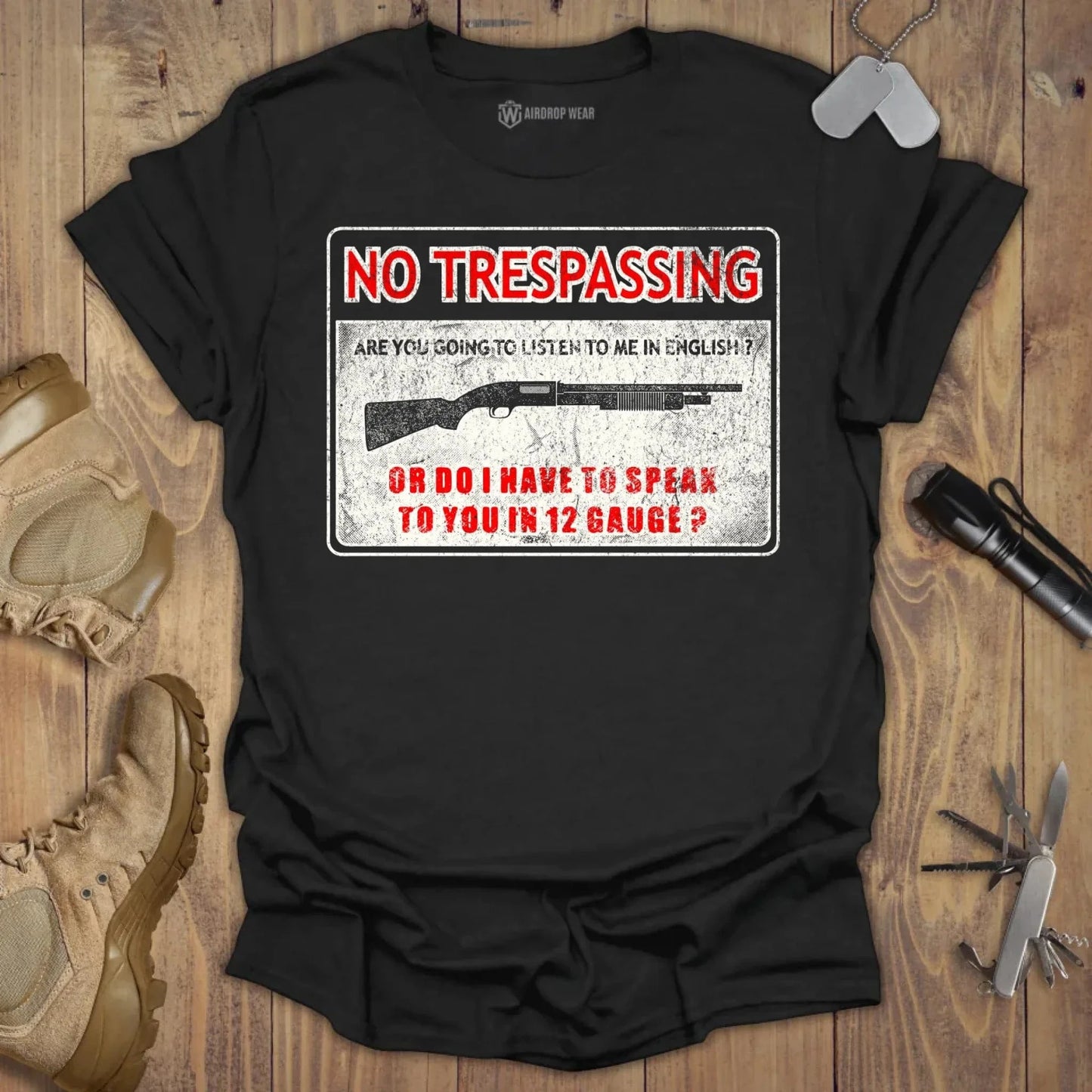 No Trespassing T-shirt Black