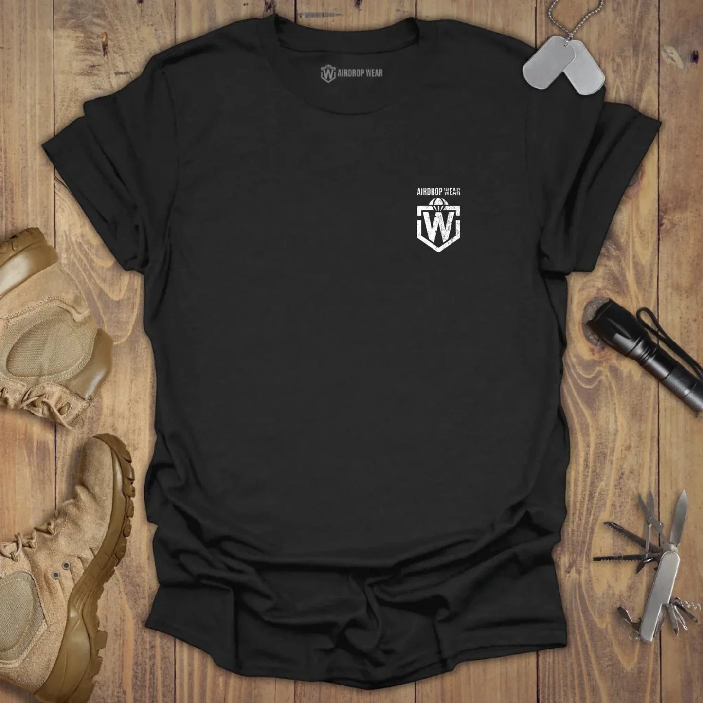 Signature Airdrop Wear Logo T-shirt Black