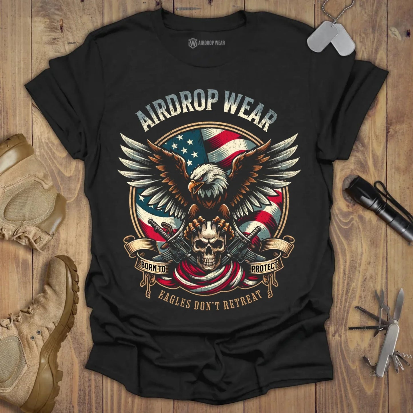 AW Signature Born To Protect T-shirt Black