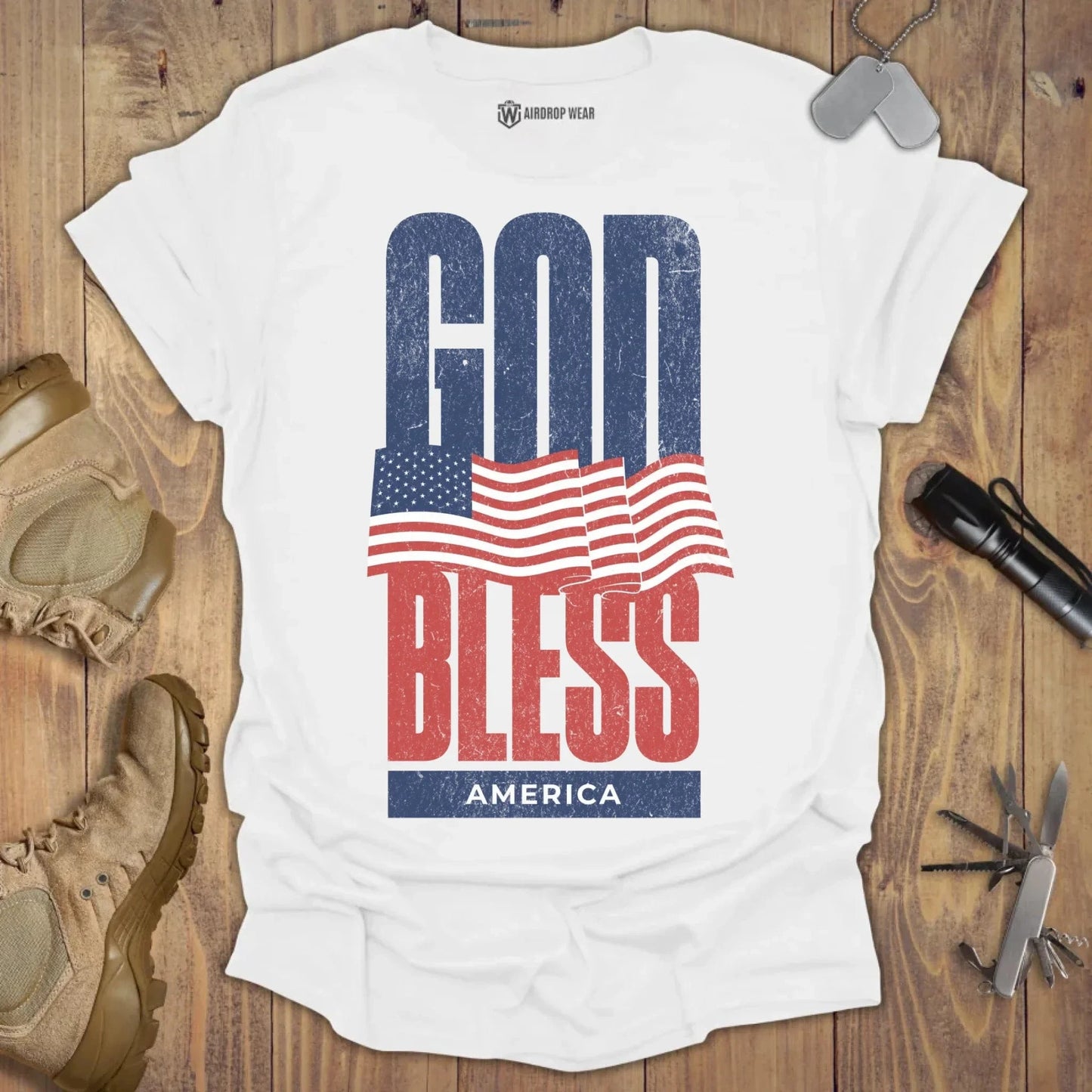 God Bless America T-shirt White