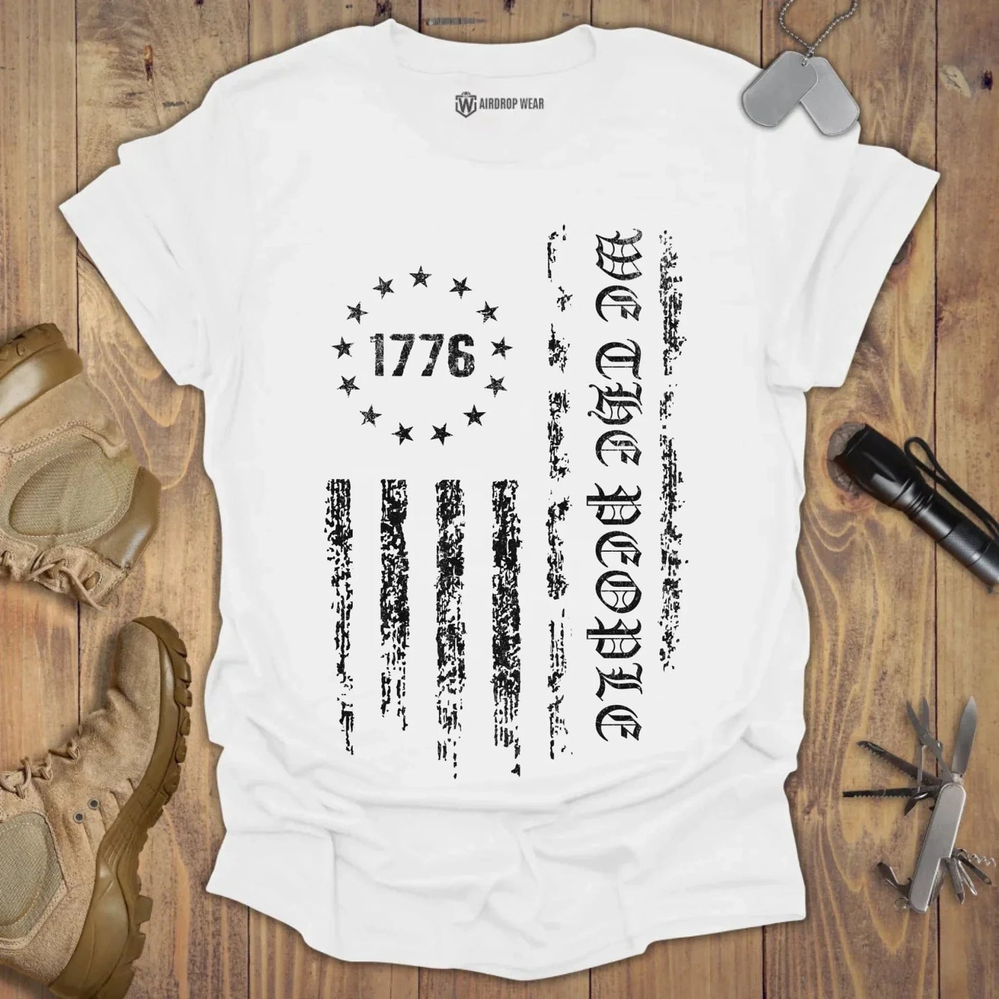 We The People Flag T-shirt White