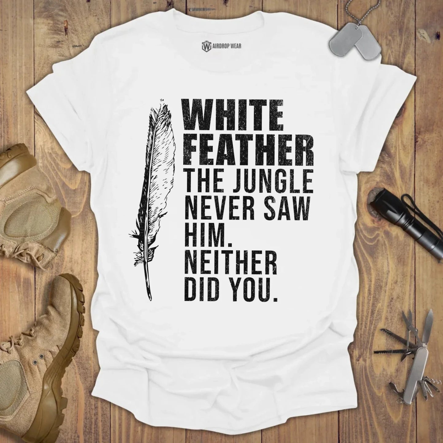 White Feather T-shirt White