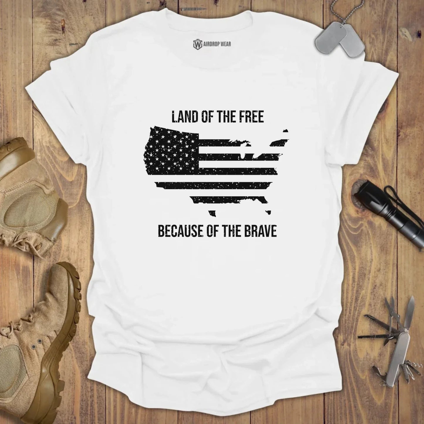 Land Of The Free T-shirt White