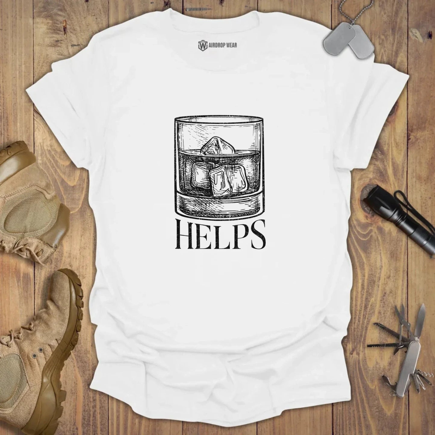 Whiskey Helps T-shirt White