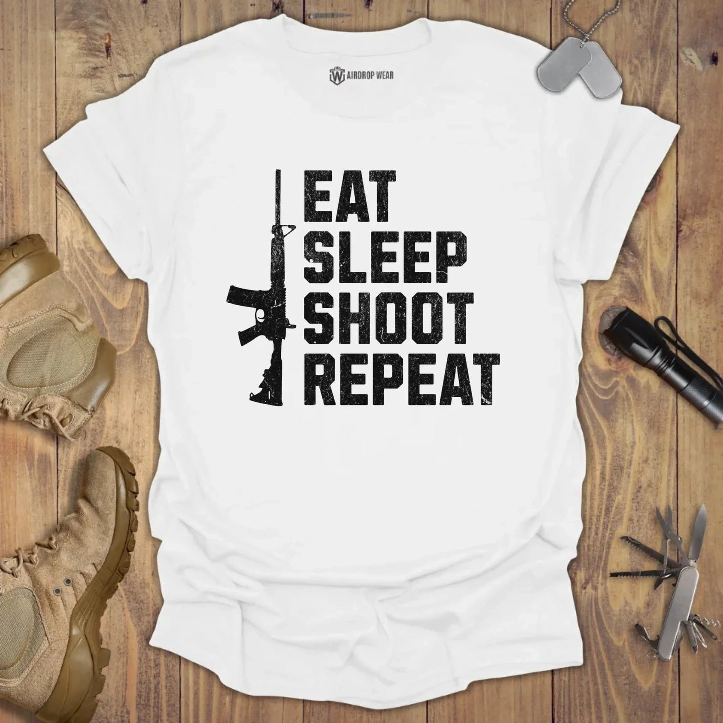 Eat Sleep Shoot T-shirt White