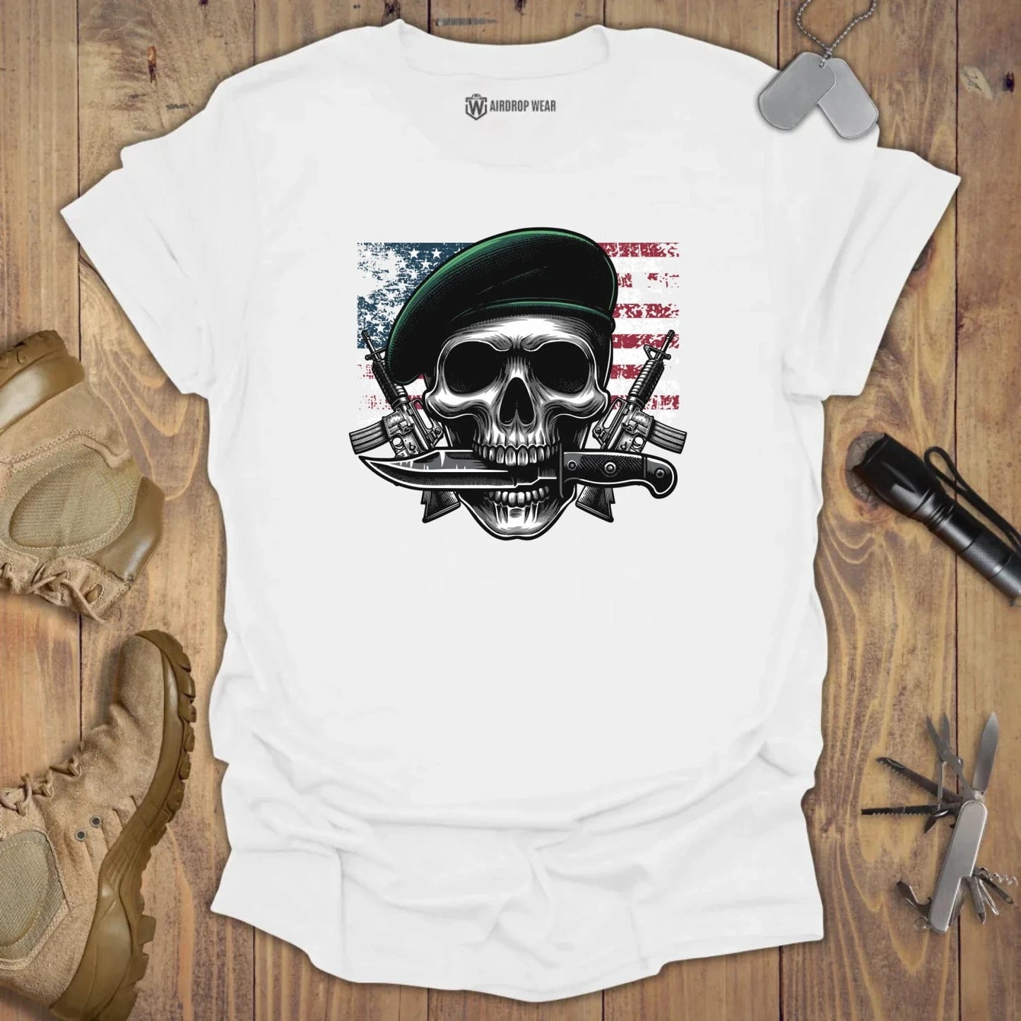Green Beret T-shirt White