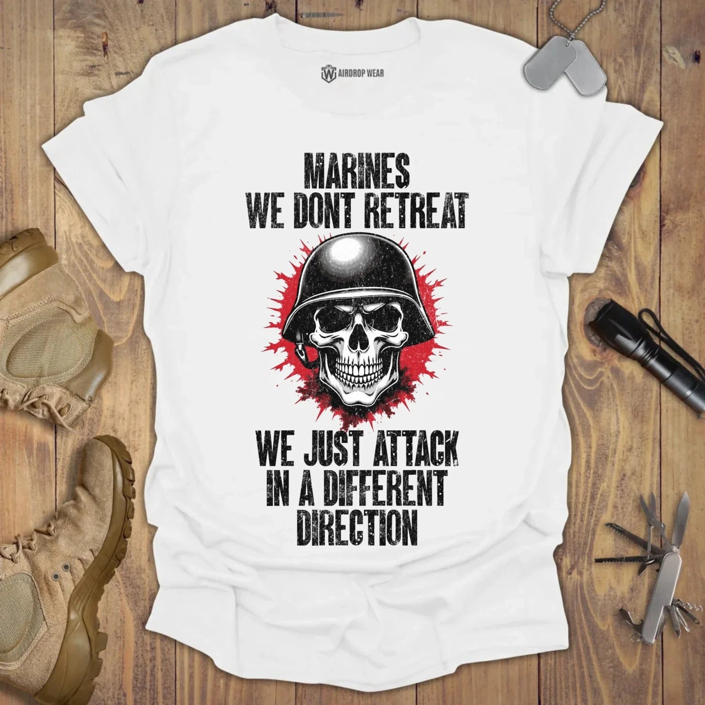Marines. No Retreat T-shirt White
