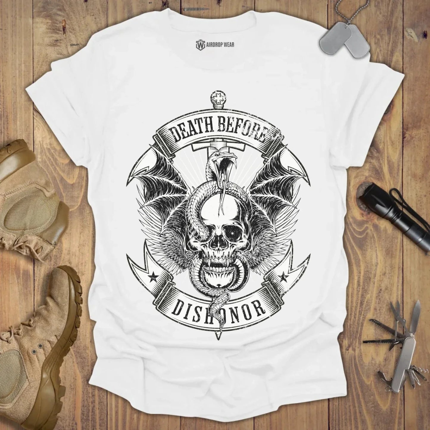 Death Before Dishonor T-shirt White
