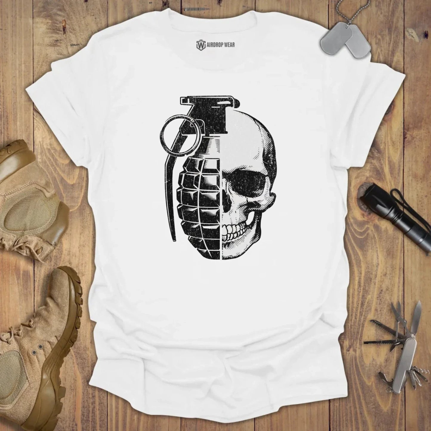 Skull Granade T-shirt White