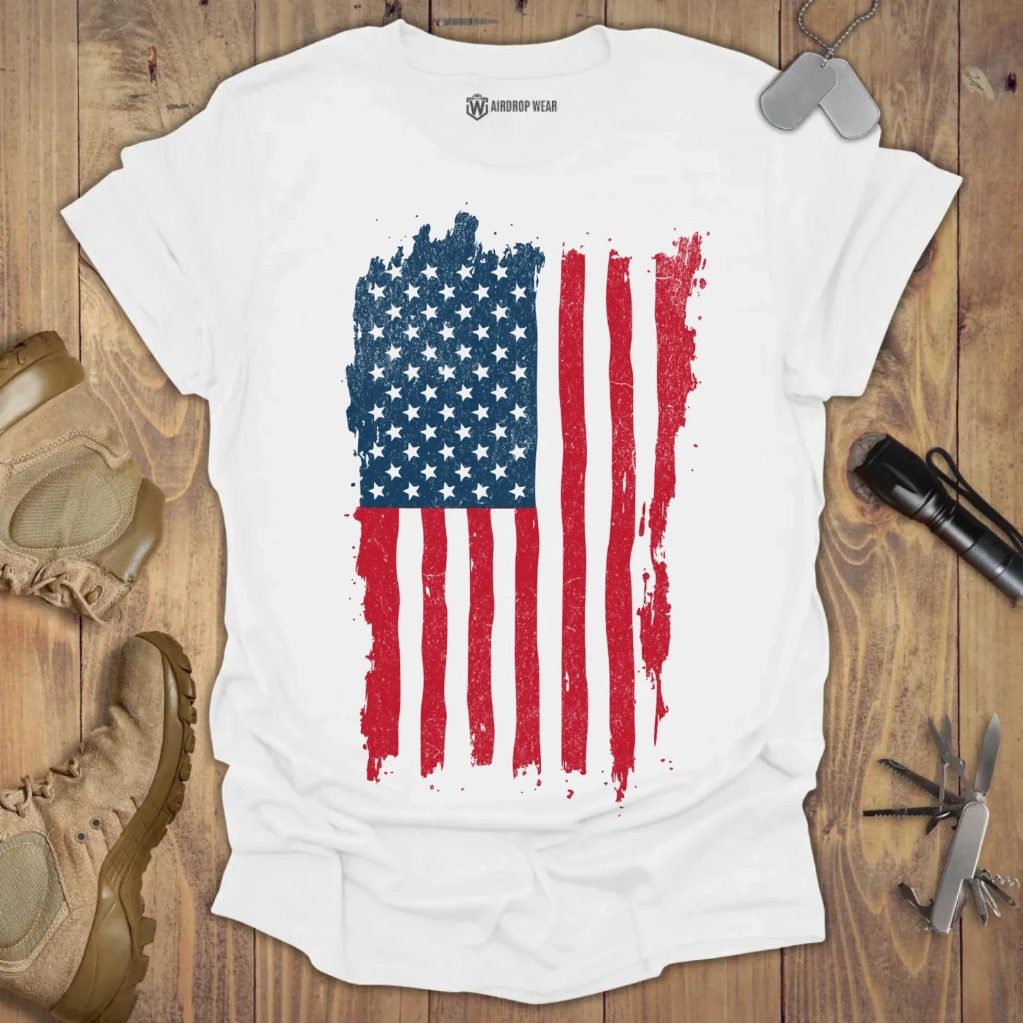 US Flag T-shirt White