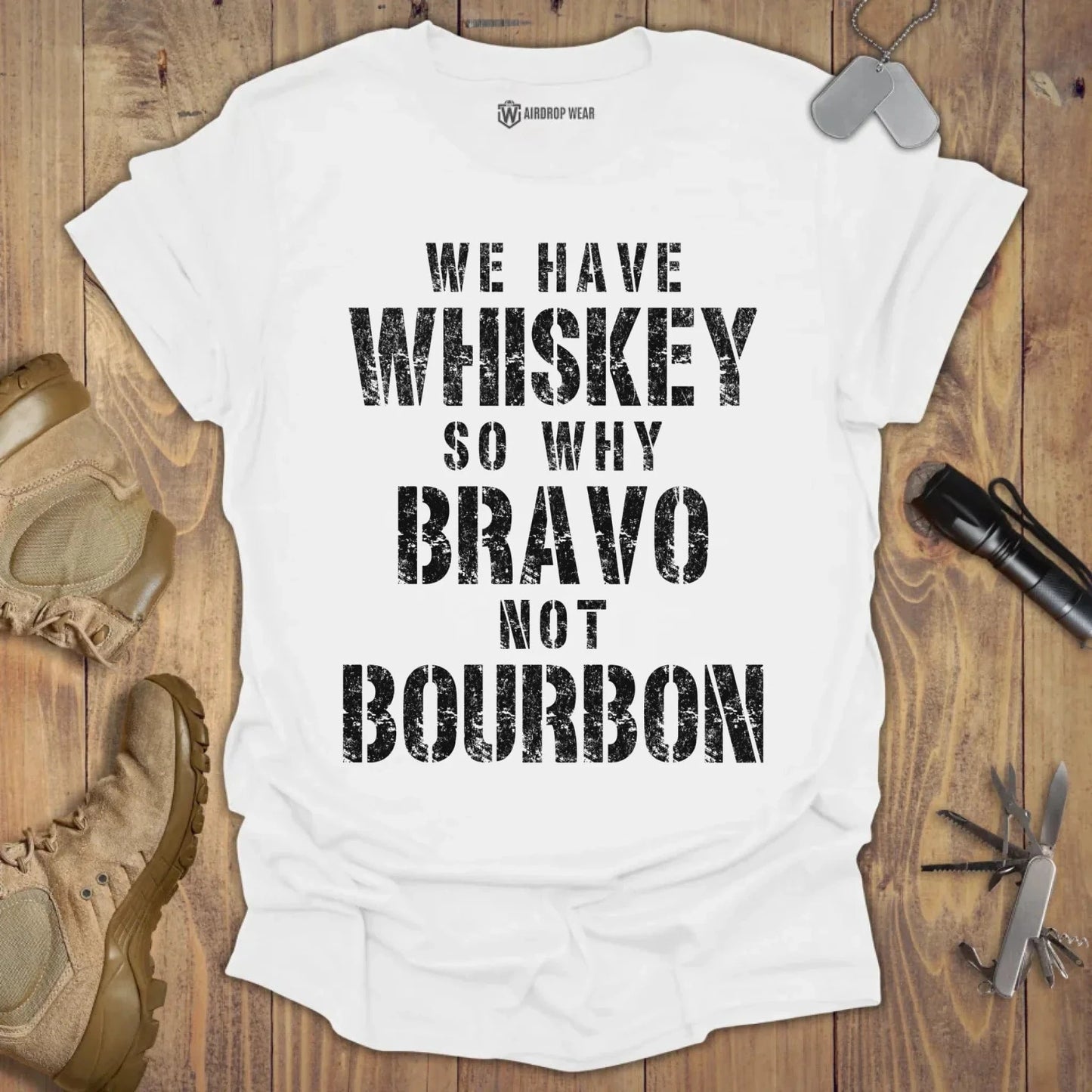 Alfa Bourbon Whiskey T-shirt White
