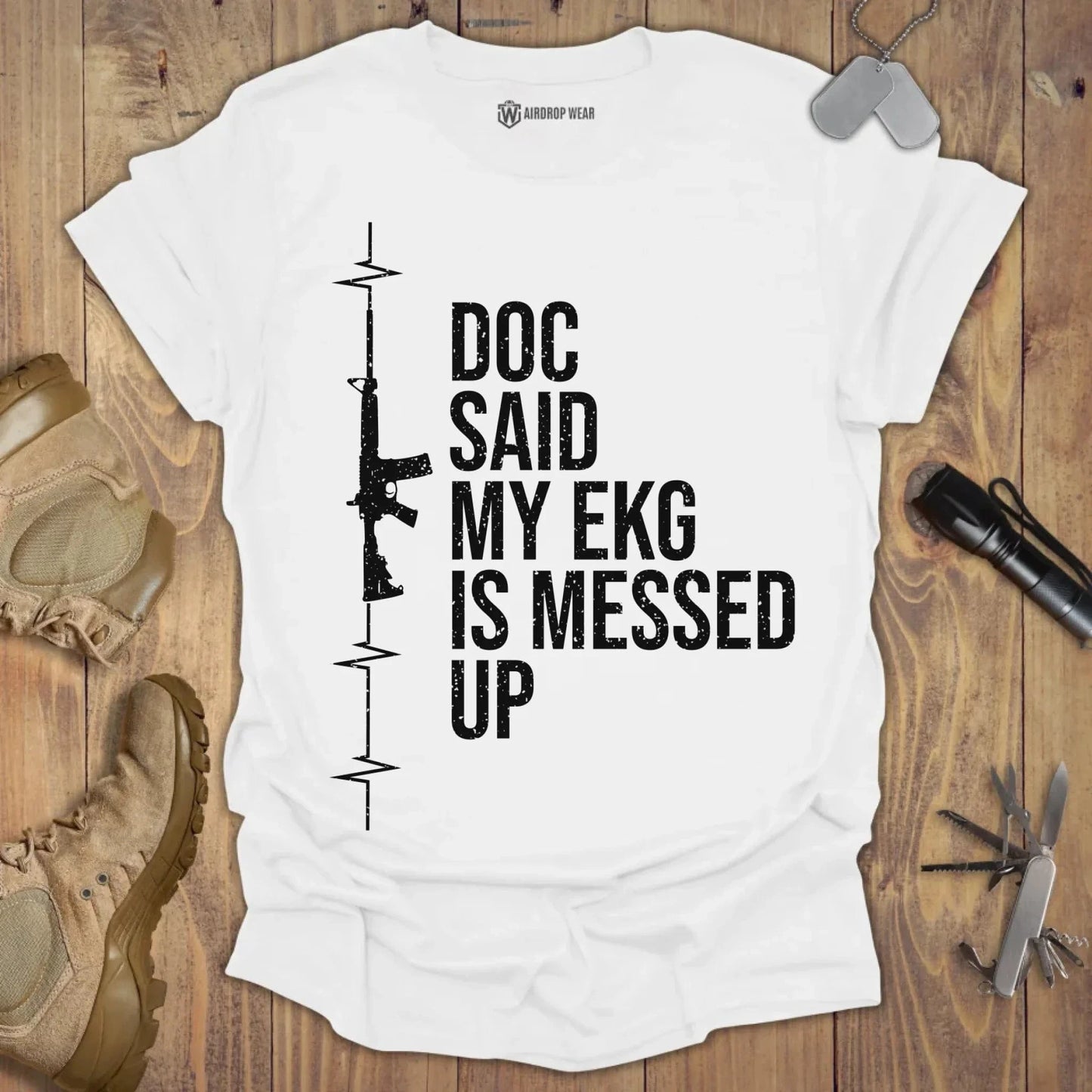 EKG Messed Up T-shirt White