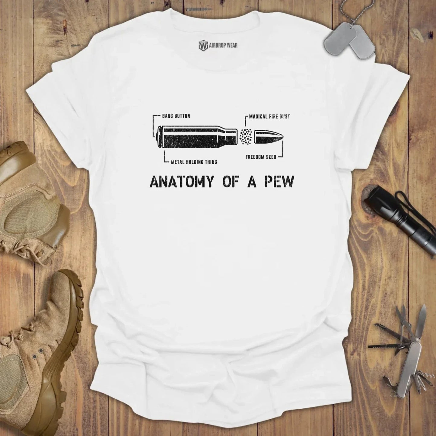 Anatomy Of A Pew T-shirt White
