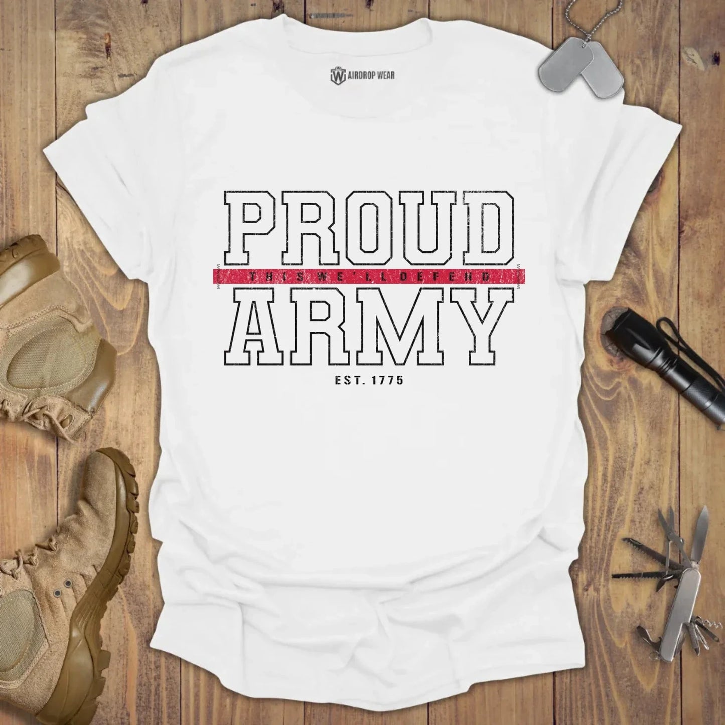 Proud Army T-shirt White