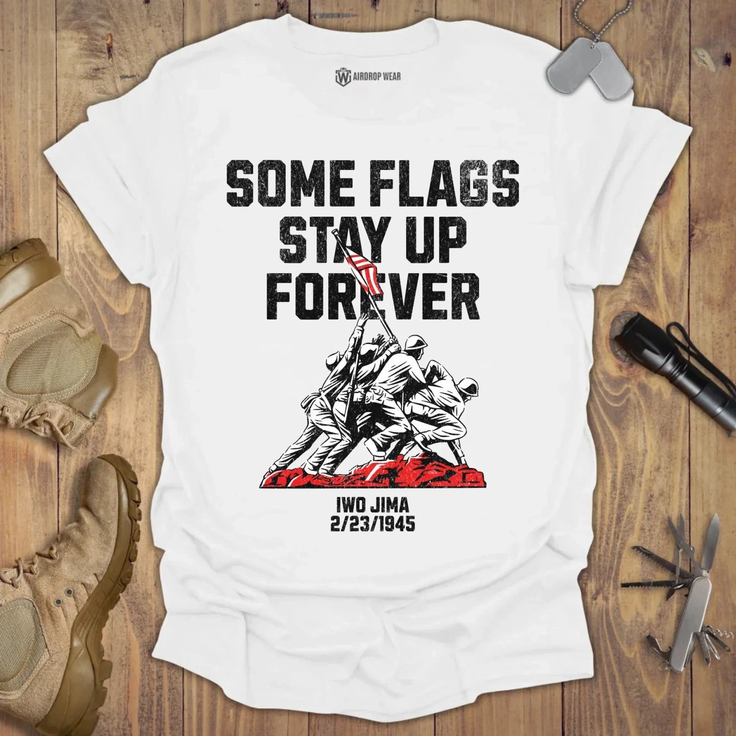 Some Flags Stay Up T-shirt White