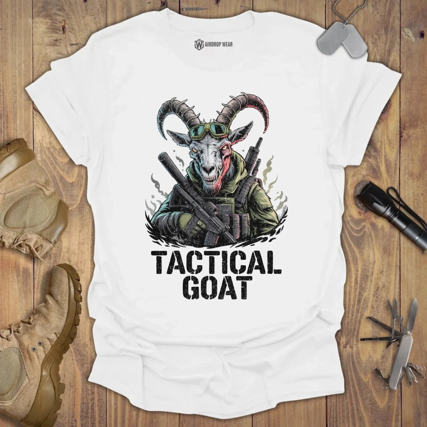 Tactical GOAT T-shirt White
