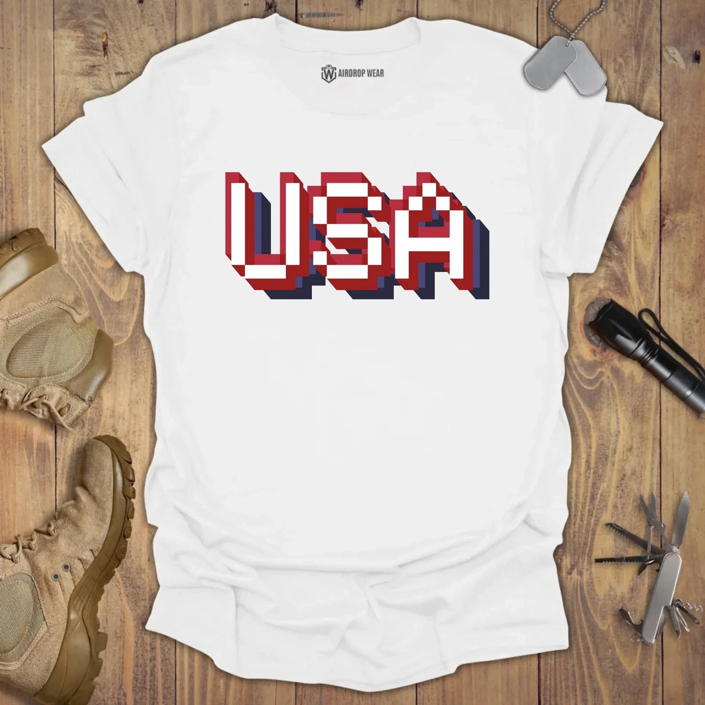 Pixel USA T-shirt White