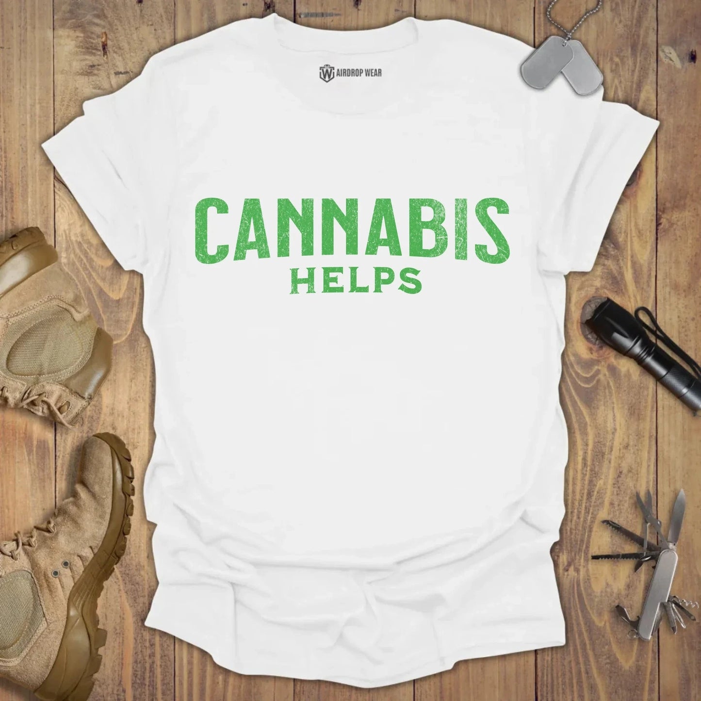 Cannabis Helps T-shirt White