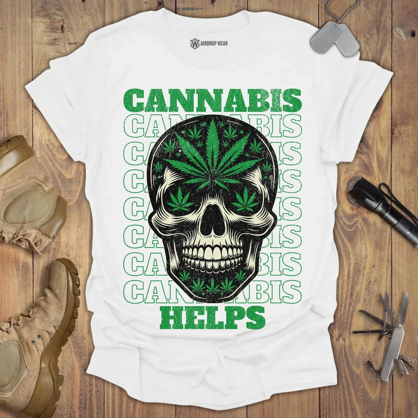 Cannabis Helps T-shirt White
