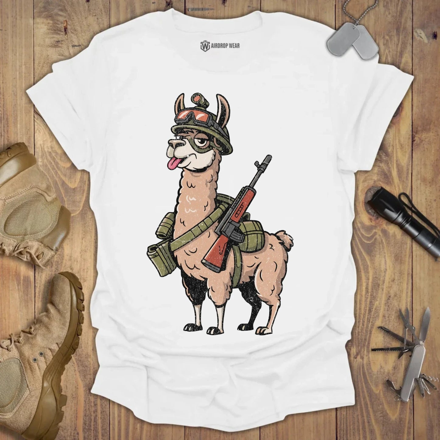 Tactical Llama T-shirt White