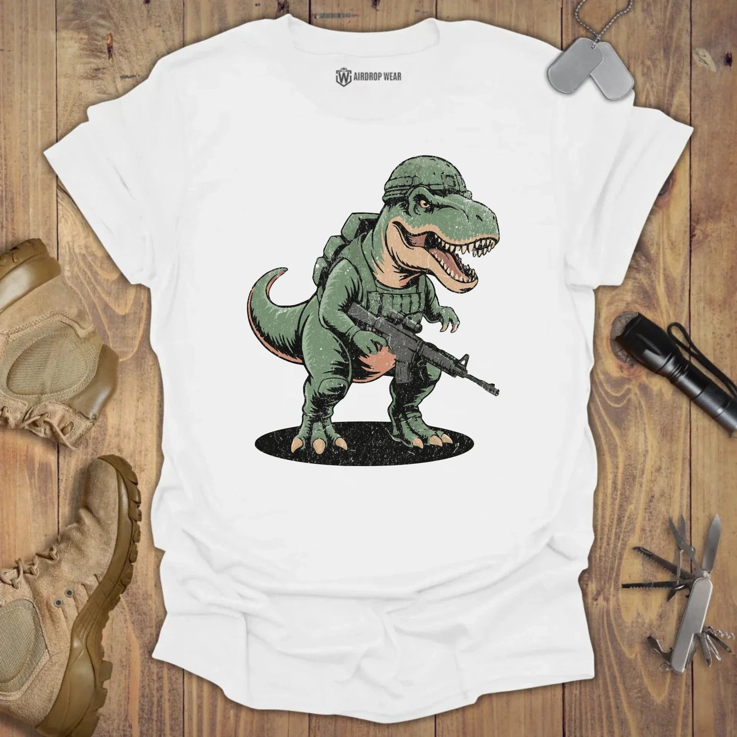 Tactical T-Rex T-shirt White