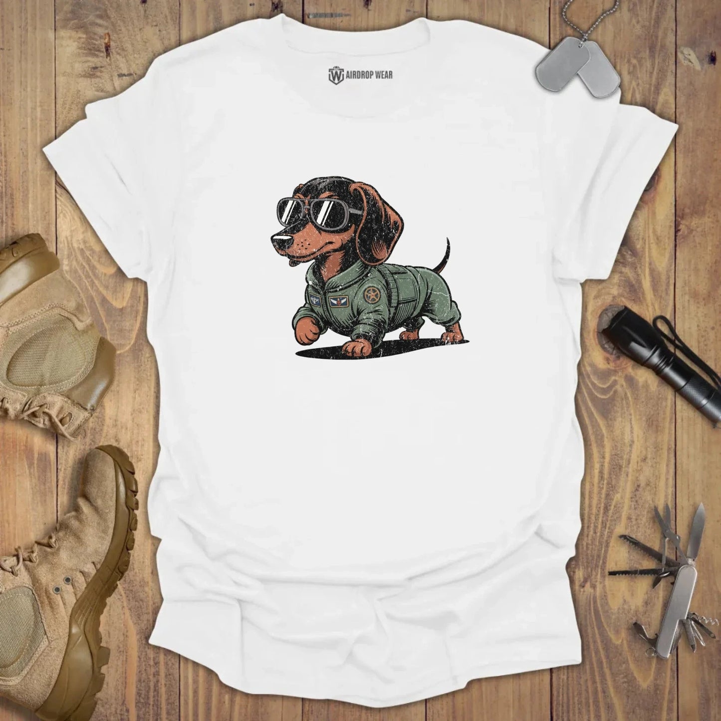 Fighter Pilot Sausage T-shirt White