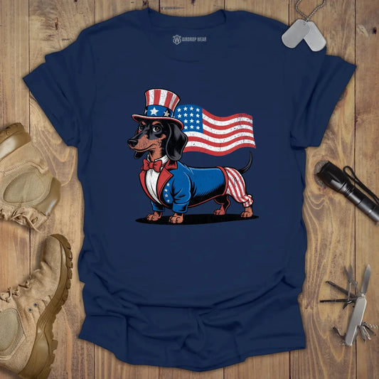 Uncle Dachshund T-shirt Navy