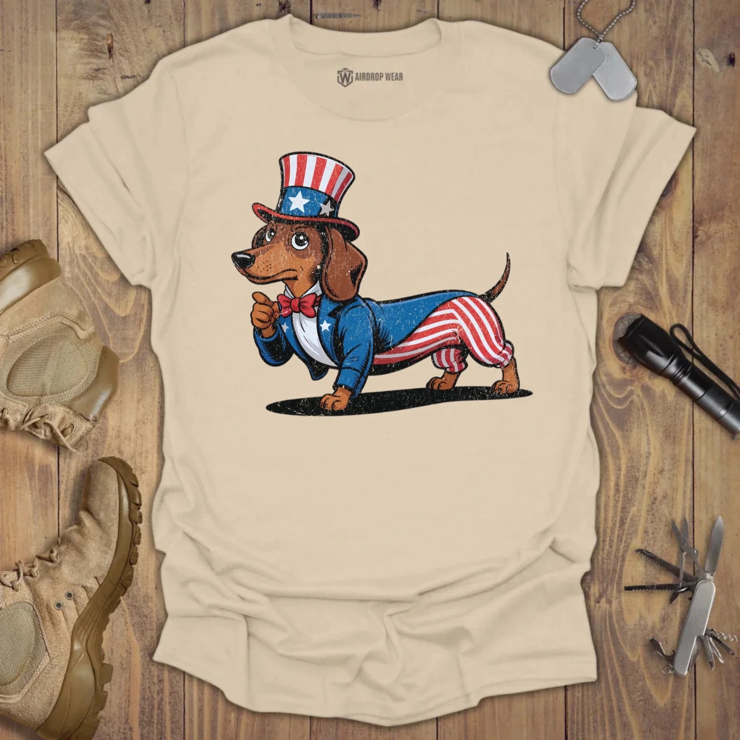 I Want You Wiener T-shirt Sand