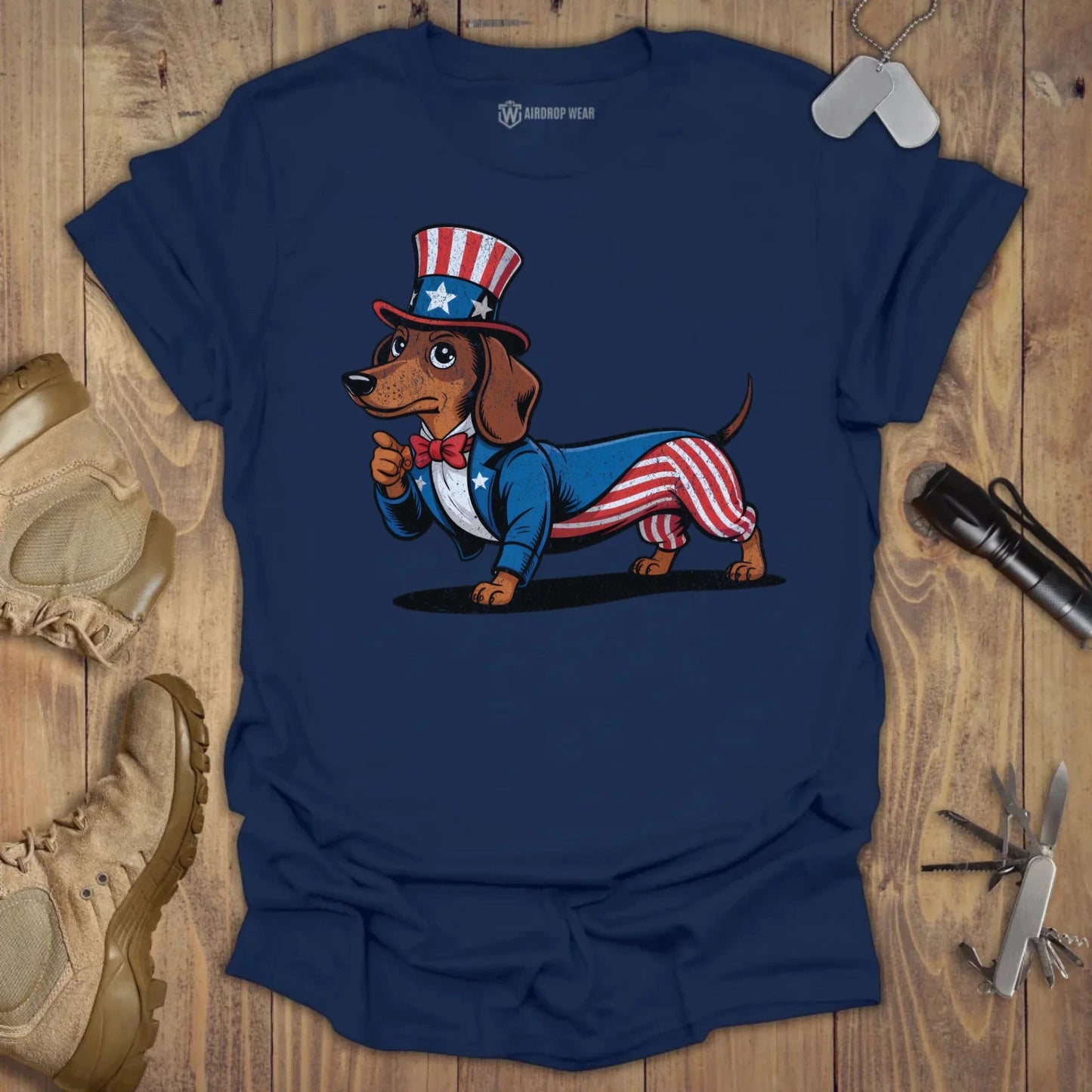 I Want You Wiener T-shirt Navy