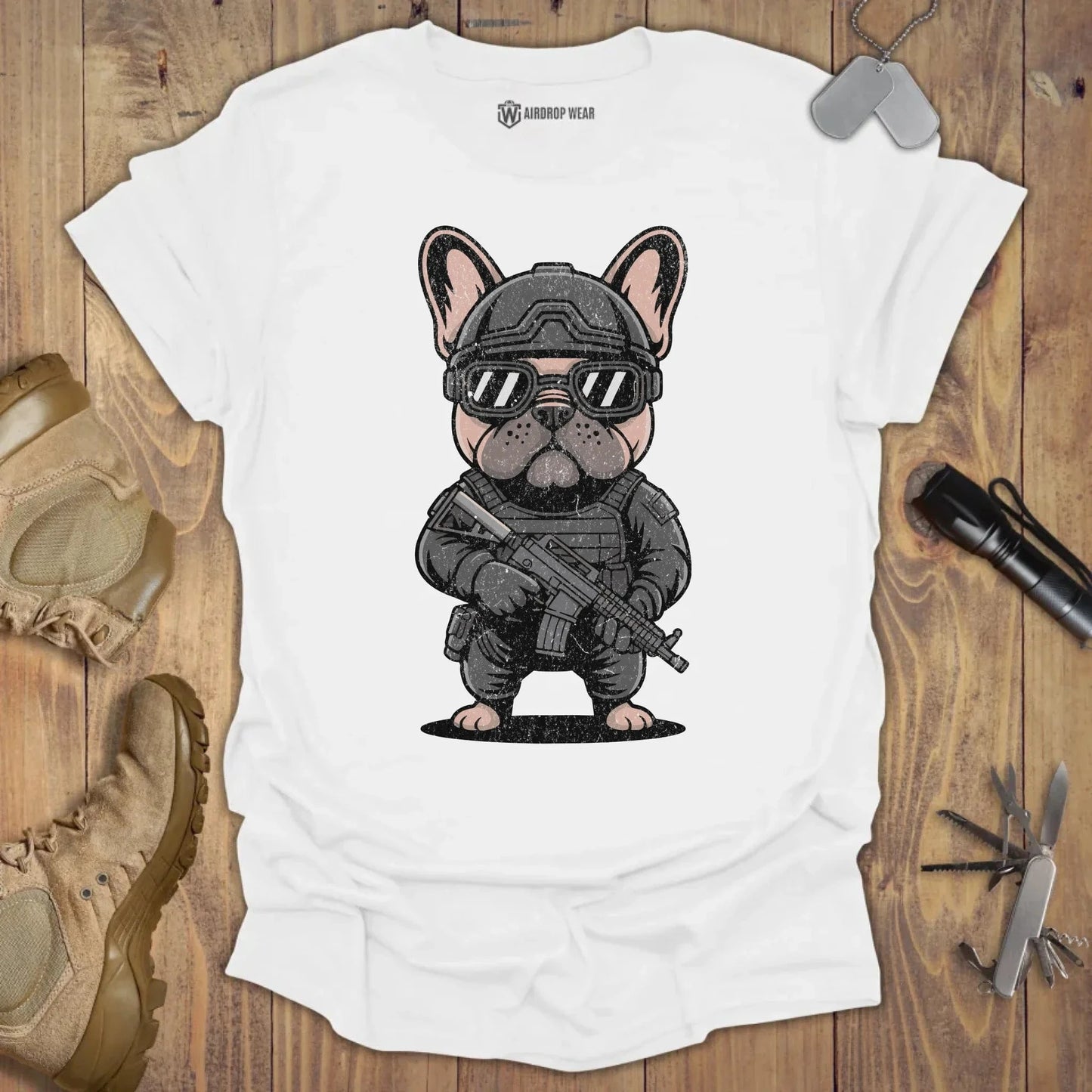 Special Ops Frenchie T-shirt White