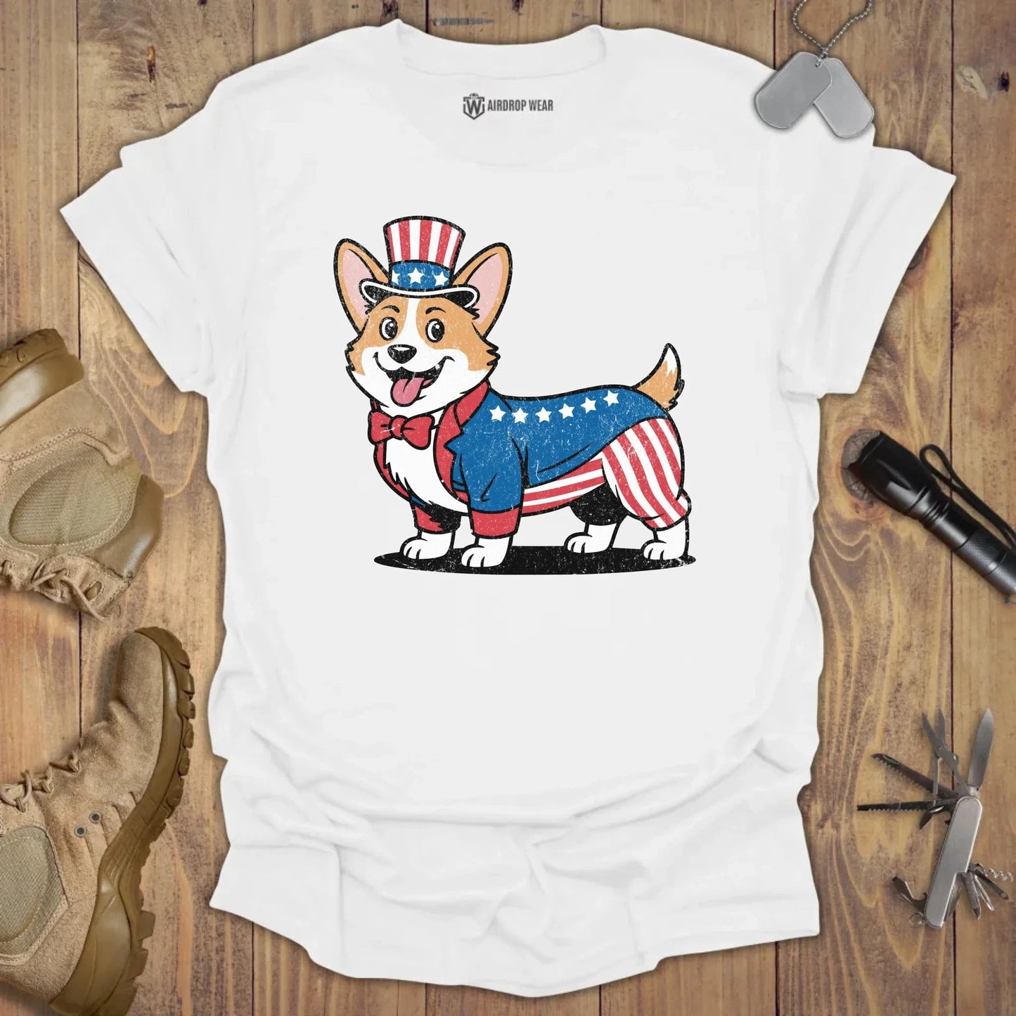 Uncle Corgi T-shirt White
