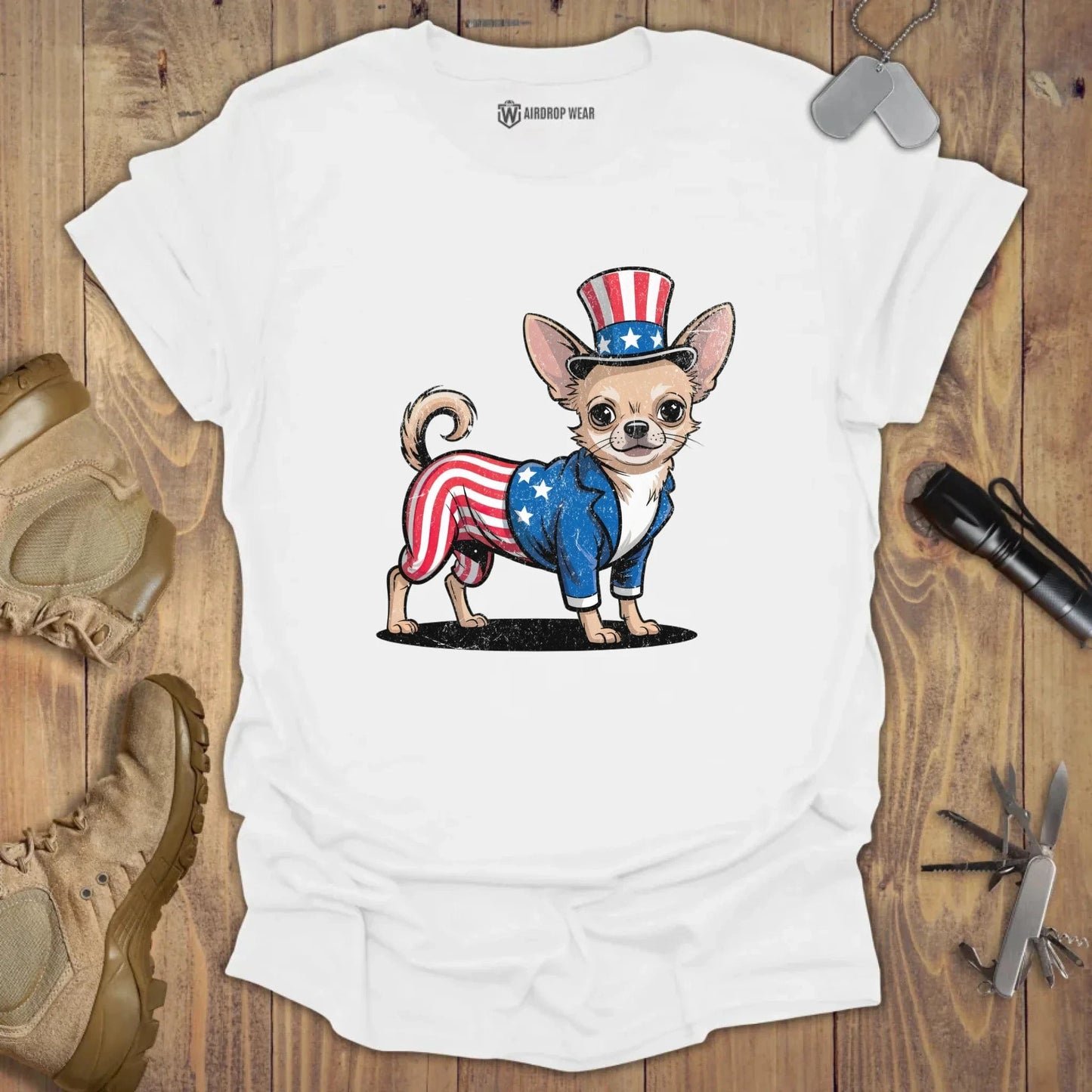 Uncle Chihuahua T-shirt White
