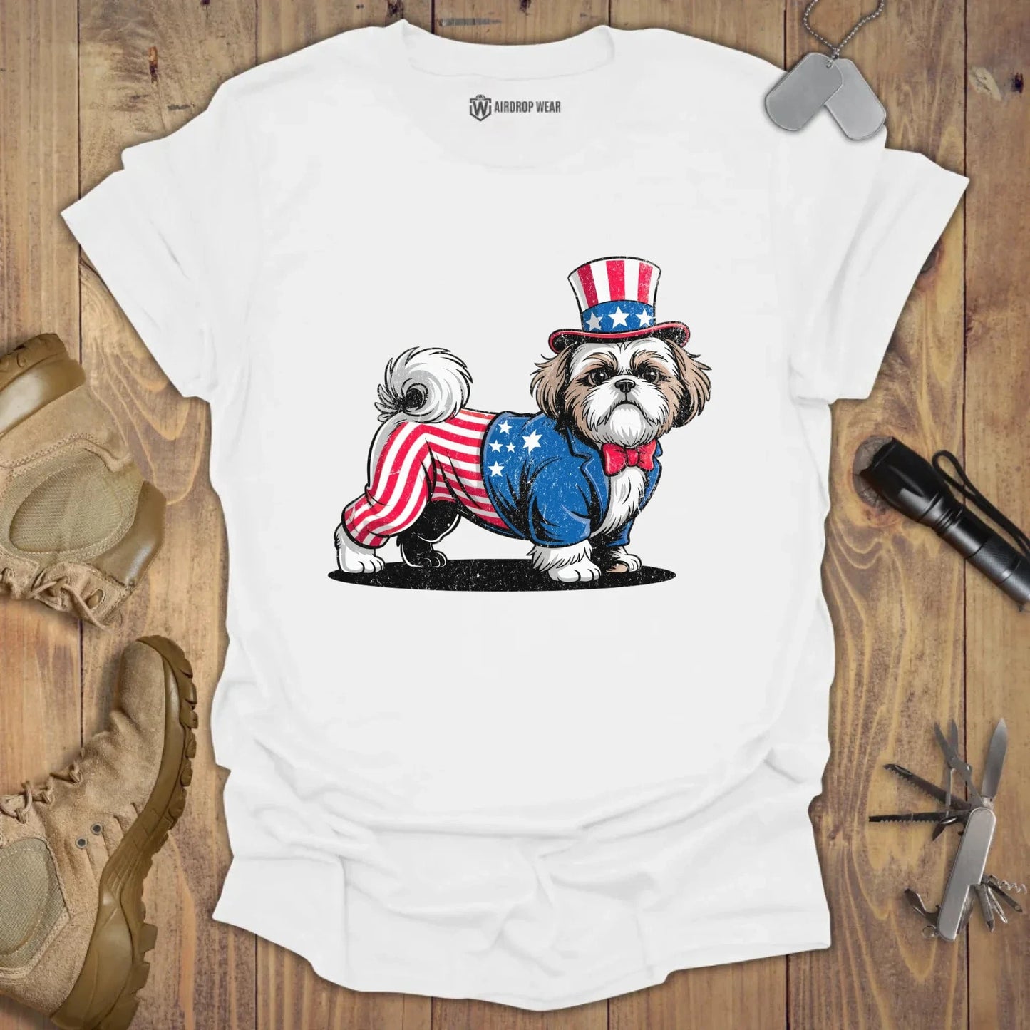 Uncle Shih Tzu T-shirt White