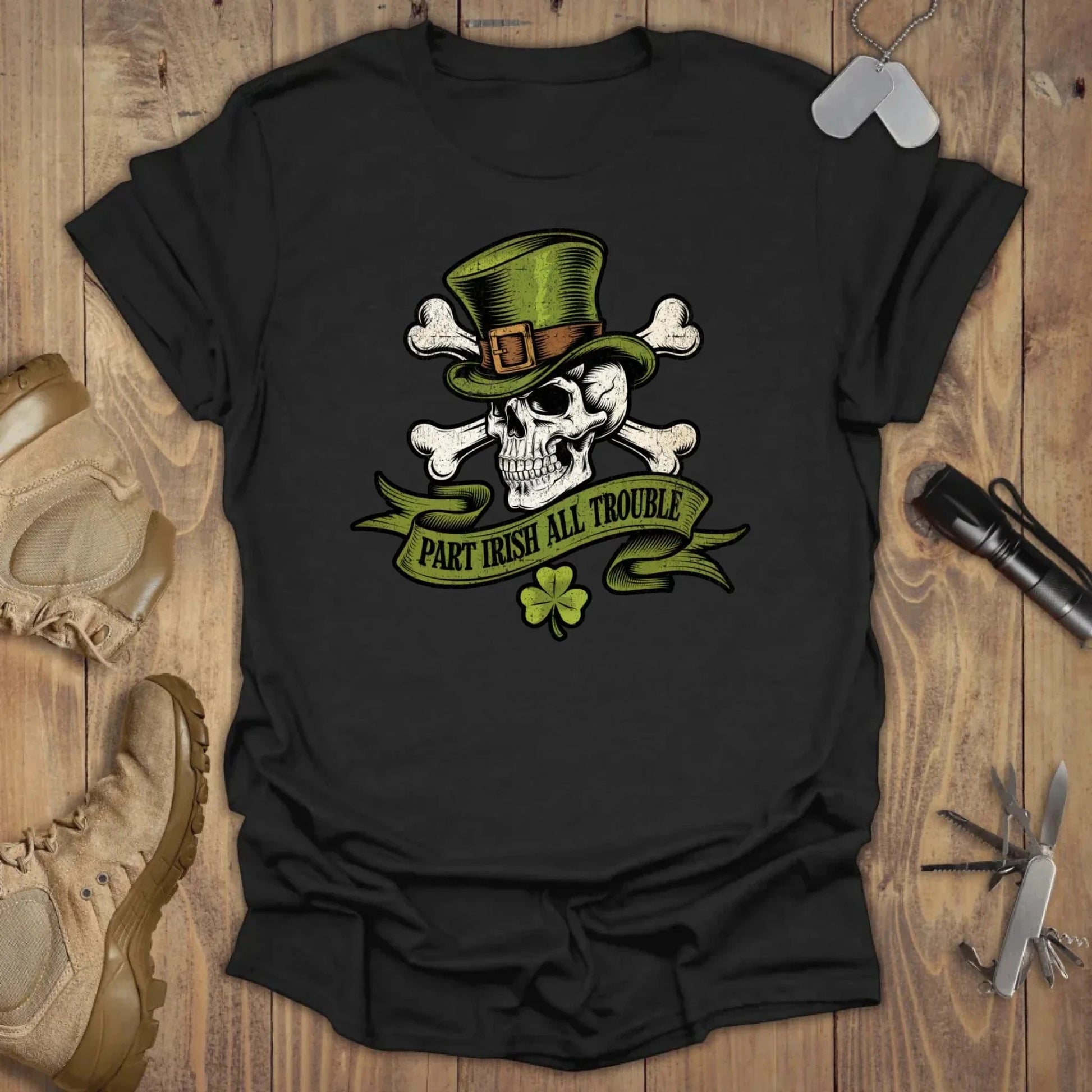 Part Irish Part Trouble T-shirt Black