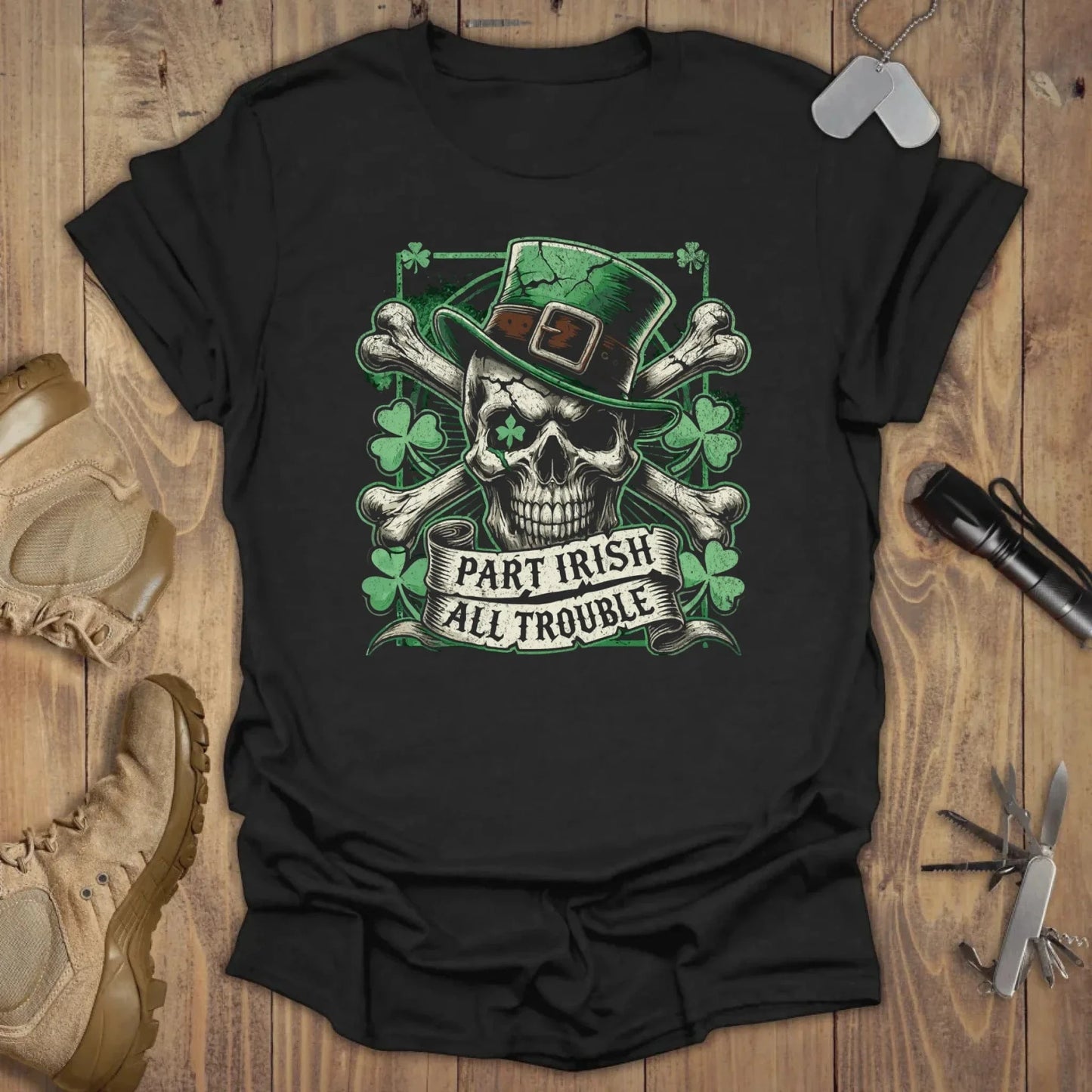 Part Irish Part Trouble T-shirt Black