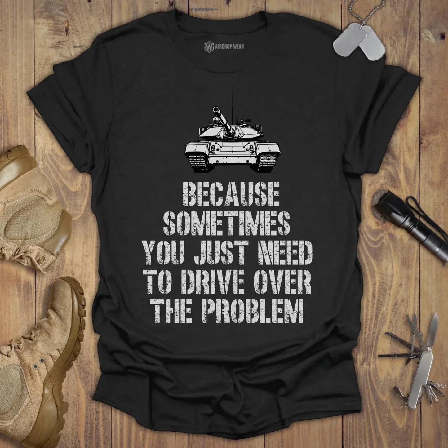 Drive Over The Problem T-shirt Black