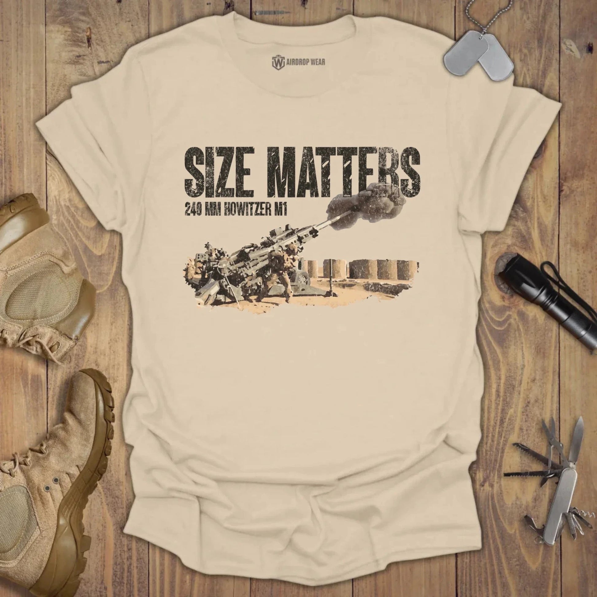240MM. Size Matters T-shirt Sand