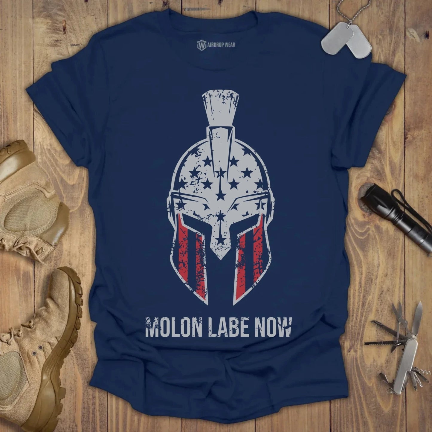 Sparta Molon Labe T-shirt Navy