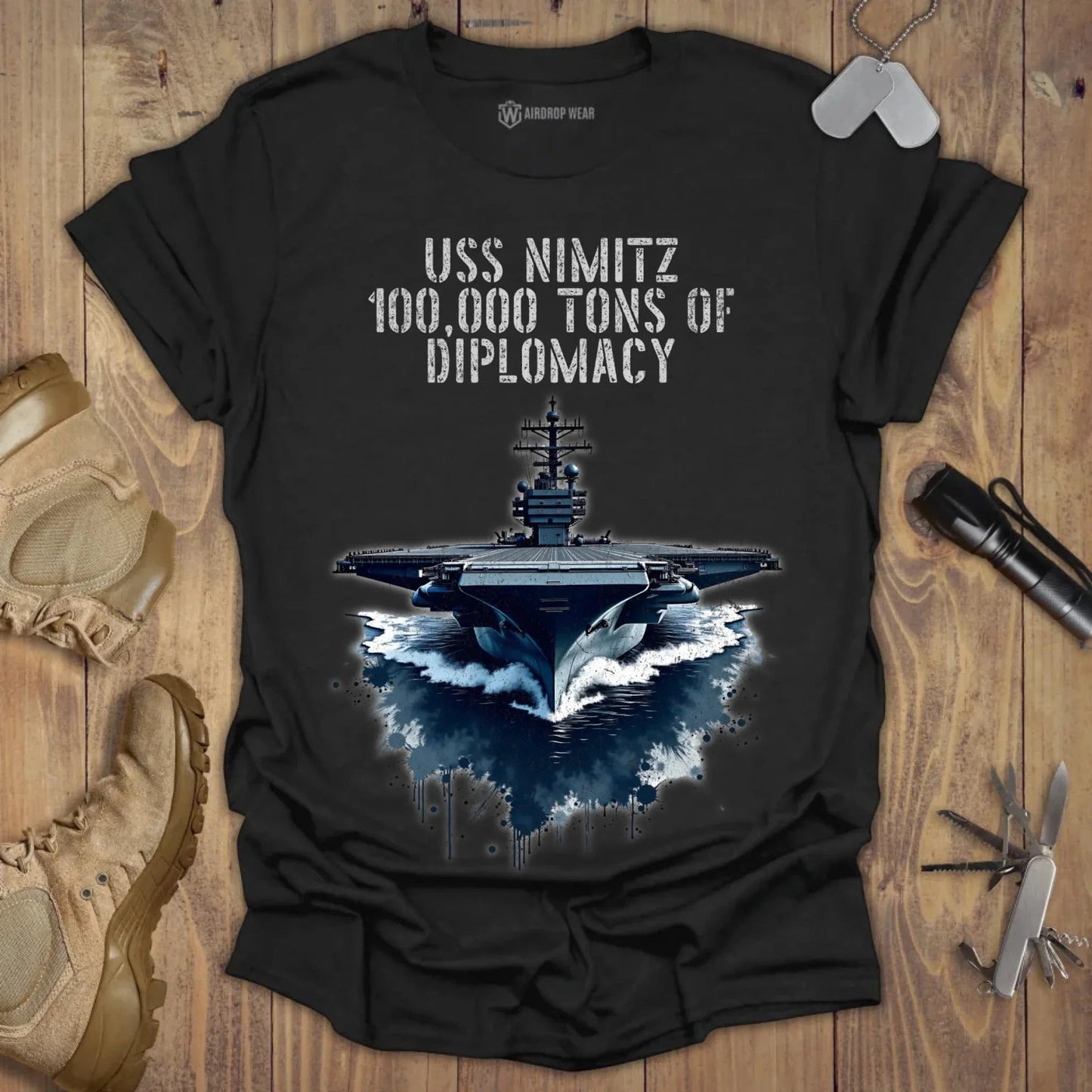 USS Nimitz T-shirt Black
