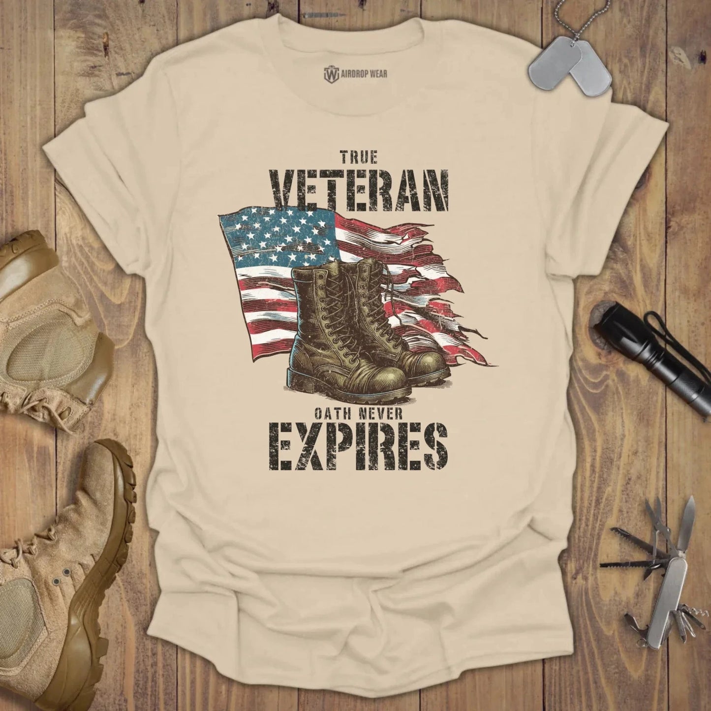 True Veteran T-shirt Sand