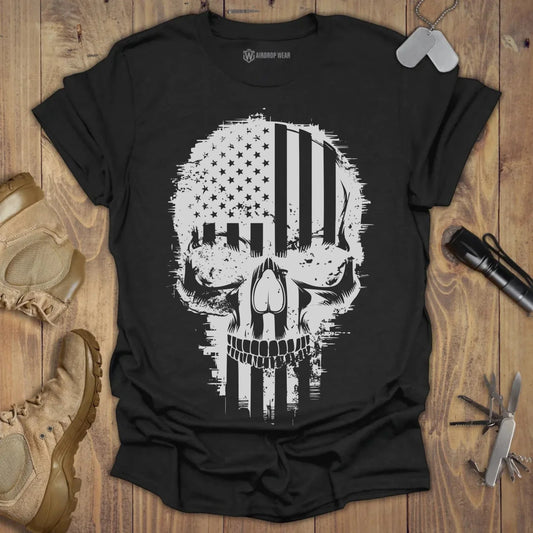 American Skull T-shirt Black
