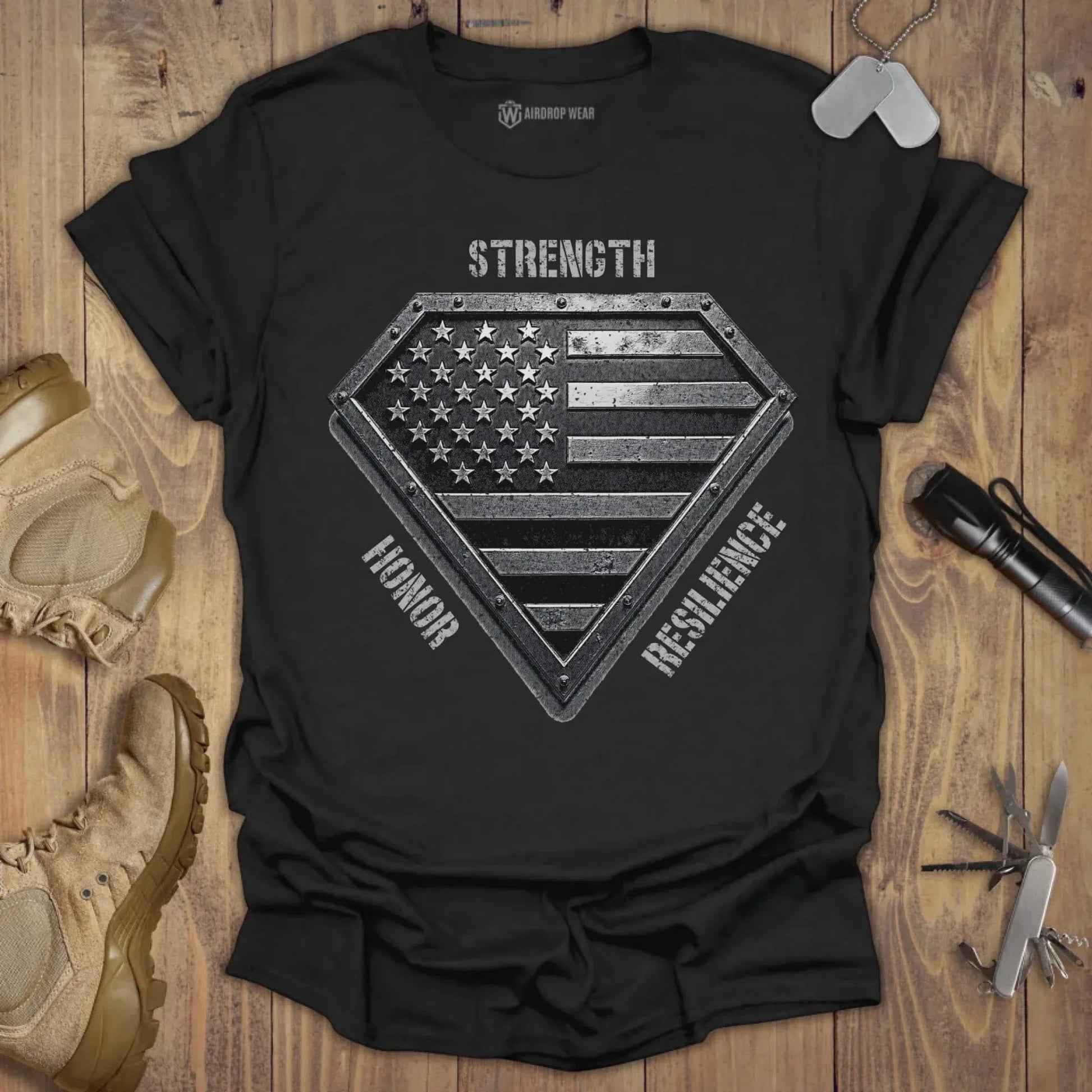 American Shield T-shirt Black
