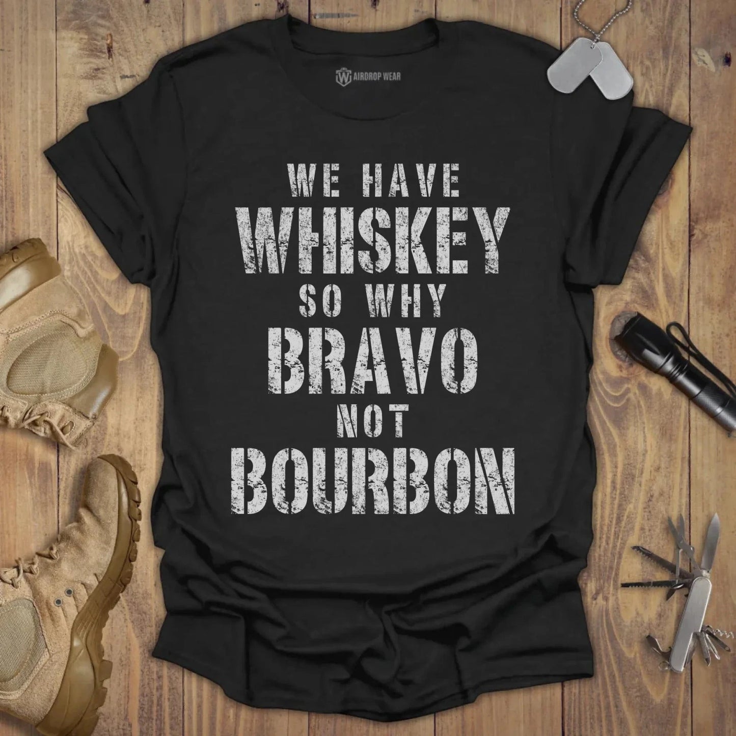 Alfa Bourbon Whiskey T-shirt Black